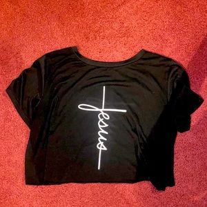 Women’s black crop top